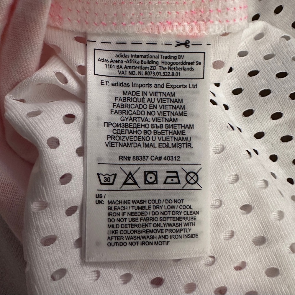 NWT Women's Adidas StellaSport Stella McCartney White Rainbow Mesh Tank Small - Picture 13 of 16